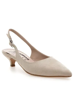 Décolleté da donna beige con cinturino slingback 3123-PITTARELLO GLAM