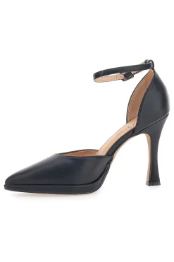 Décolleté da donna nere con cinturino e tacco alto B1929Q12-MON DIEU Outlet