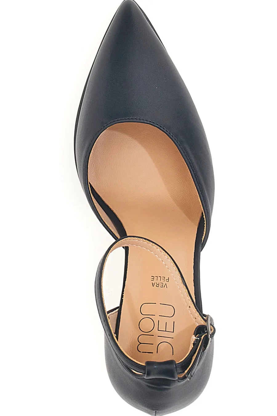 Décolleté da donna nere con cinturino e tacco alto B1929Q12-MON DIEU Outlet
