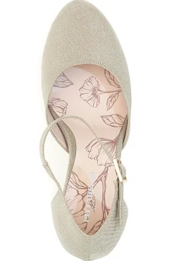Décolleté glitter platino con cinturino 5561-PITTARELLO ROMANTIC Hot