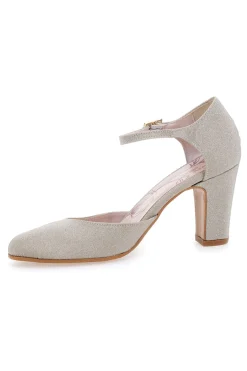 Décolleté glitter platino con cinturino 5561-PITTARELLO ROMANTIC Hot