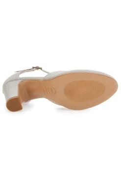 Décolleté glitter platino con cinturino 5561-PITTARELLO ROMANTIC Hot