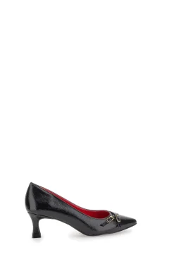 Décolleté in vernice Nera Con tacco a rocchetto 3703-PITTARELLO GLAM Hot