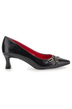 Décolleté in vernice Nera Con tacco a rocchetto 3703-PITTARELLO GLAM Hot