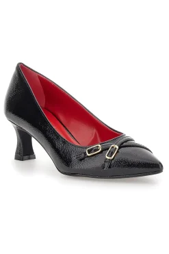 Décolleté in vernice Nera Con tacco a rocchetto 3703-PITTARELLO GLAM Hot