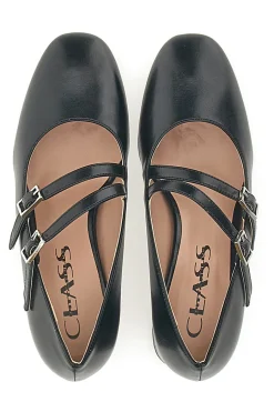 Décolleté Mary Jane nere con doppio cinturino Made in Italy 716-PITTARELLO CLASS Best