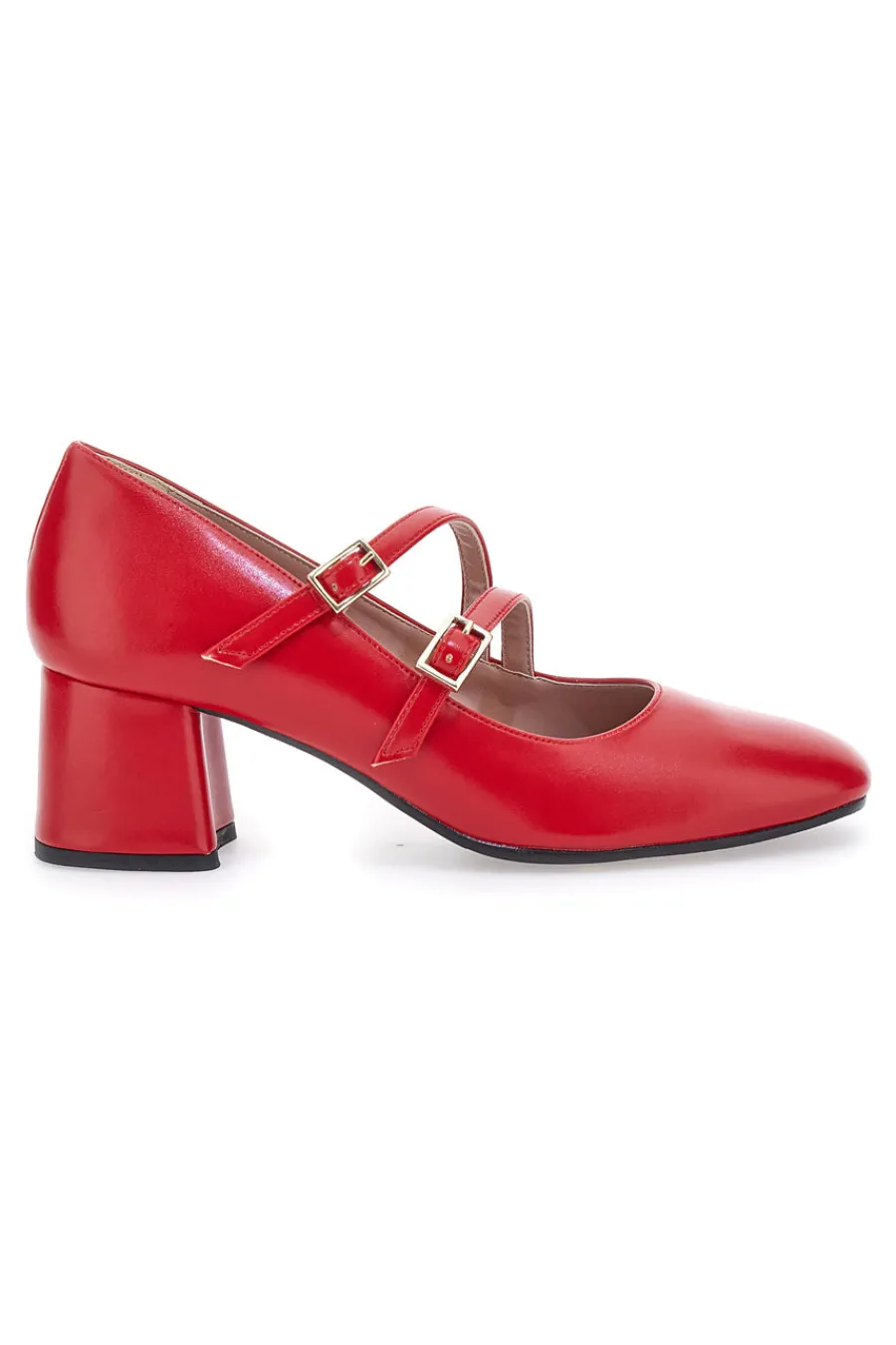 Décolleté Mary Jane rosse con doppio cinturino Made in Italy 716-PITTARELLO CLASS Online