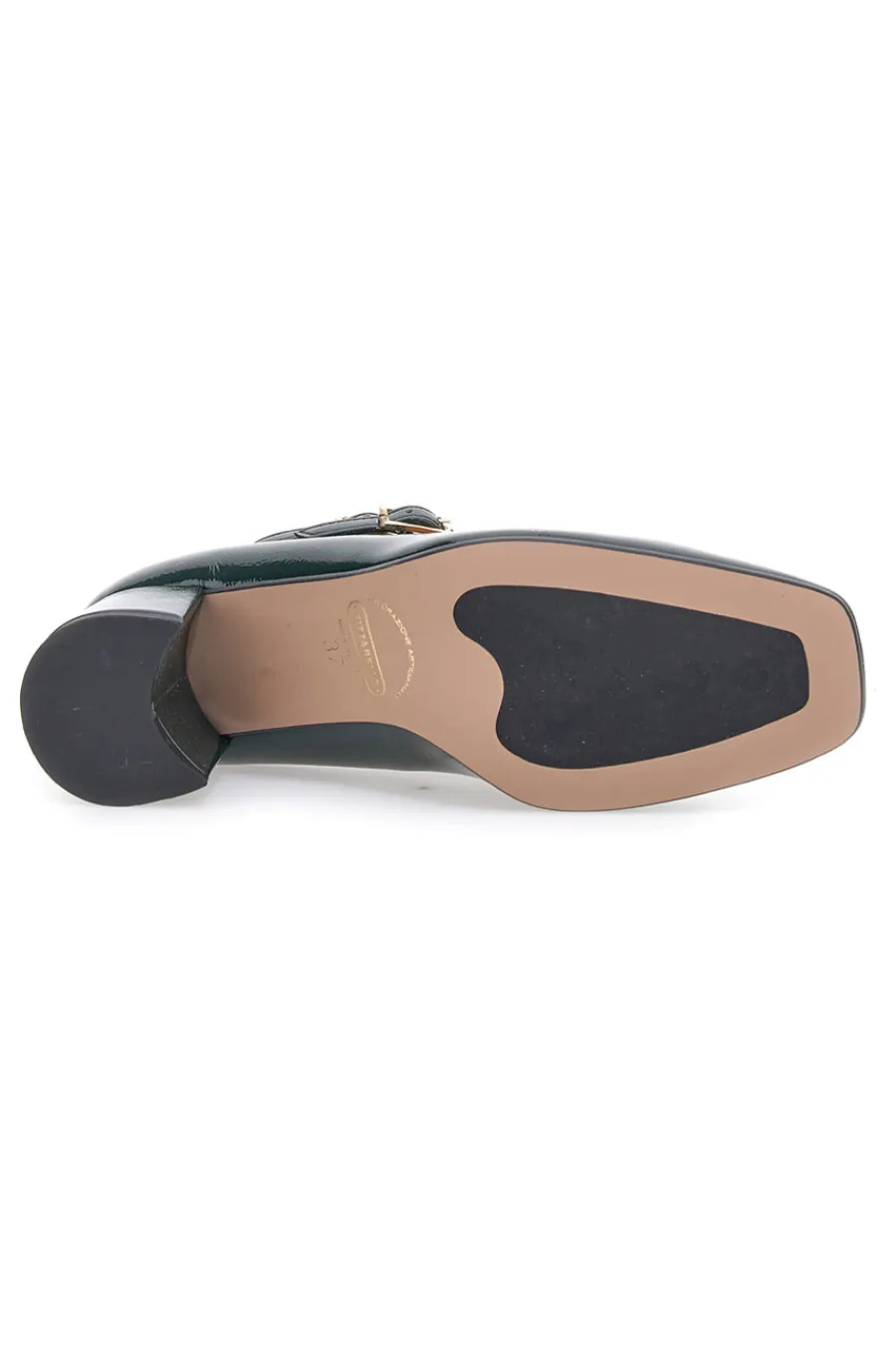 Décolleté Mary Jane Verde Scuro con Cinturini C5010-PITTARELLO New
