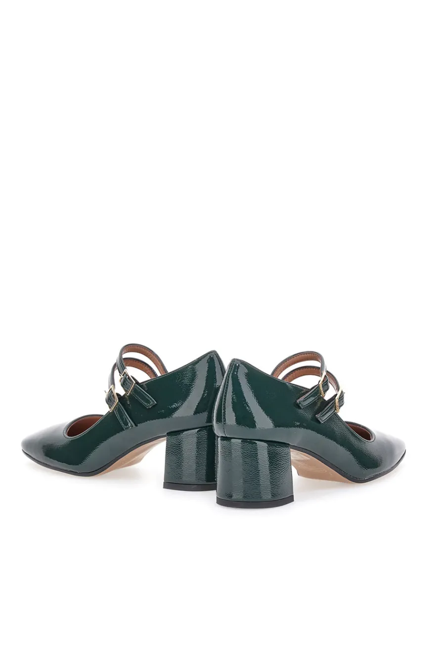 Décolleté Mary Jane Verde Scuro con Cinturini C5010-PITTARELLO New