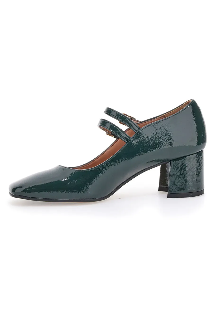 Décolleté Mary Jane Verde Scuro con Cinturini C5010-PITTARELLO New