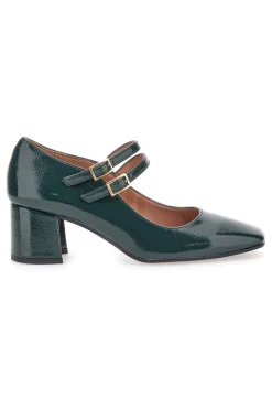 Décolleté Mary Jane Verde Scuro con Cinturini C5010-PITTARELLO New