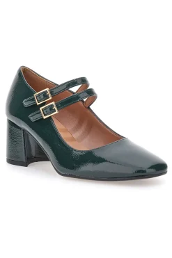 Décolleté Mary Jane Verde Scuro con Cinturini C5010-PITTARELLO New