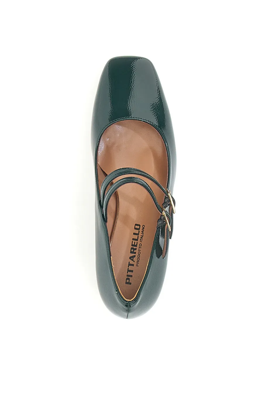 Décolleté Mary Jane Verde Scuro con Cinturini C5010-PITTARELLO New