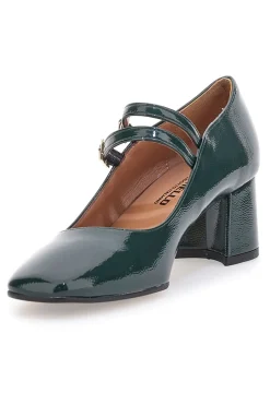 Décolleté Mary Jane Verde Scuro con Cinturini C5010-PITTARELLO New