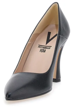 Décolleté nere a punta con tacco a rochetto 9053-PITTARELLO VERA
