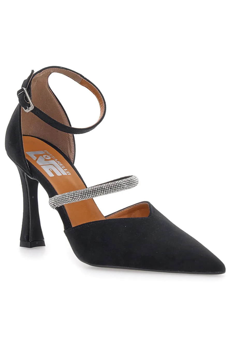 Décolleté nere con cinturini e tacco alto 7092-PITTARELLO LOVE Clearance