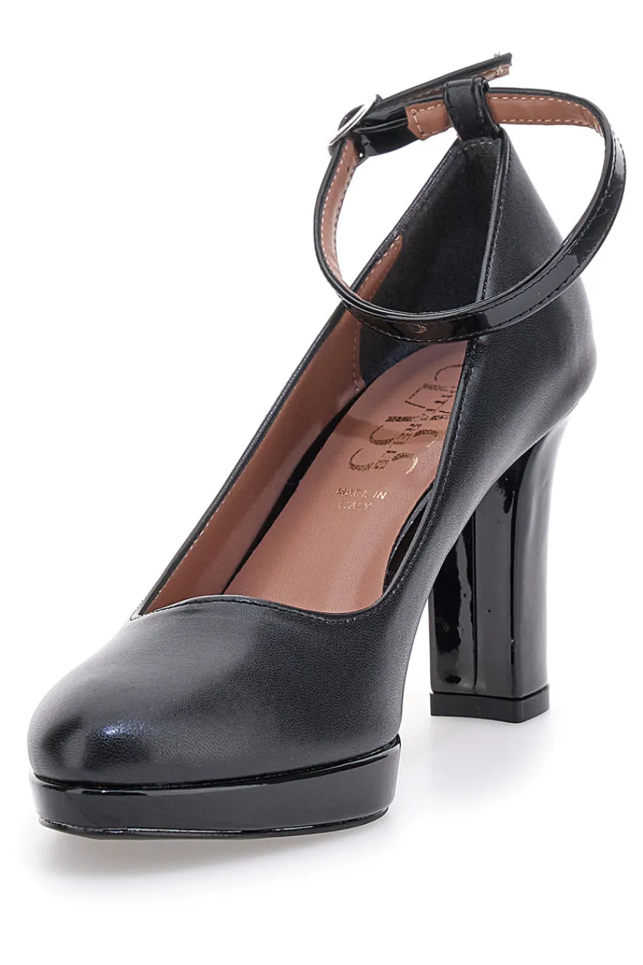 Décolleté nere con cinturino e plateau 2594-PITTARELLO CLASS Online