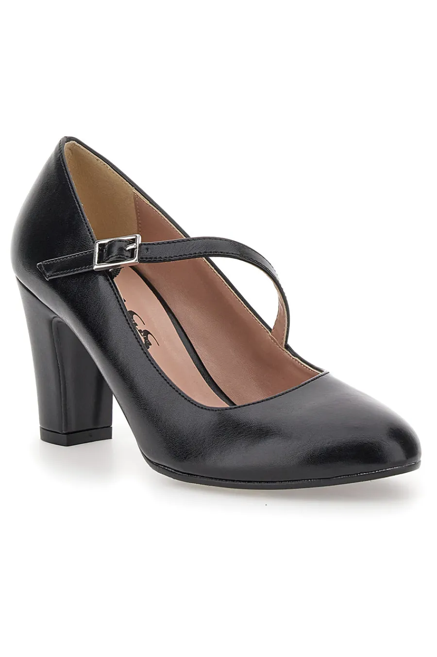 Décolleté nere con cinturino obliquo 558-PITTARELLO CLASS Sale