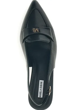 Décolleté nere con cinturino slingback e morsetto decorativo 51101C1563-MARIELLA BURANI Outlet