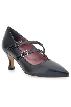 Décolleté nere con doppi cinturini lucidi 64362-PITTARELLO GLAM Sale