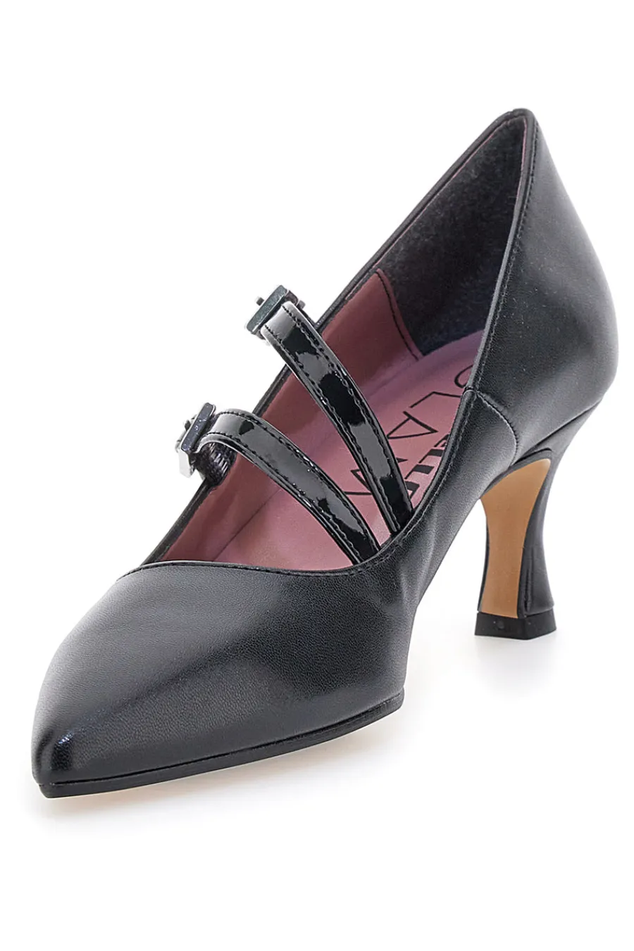 Décolleté nere con doppi cinturini lucidi 64362-PITTARELLO GLAM Sale