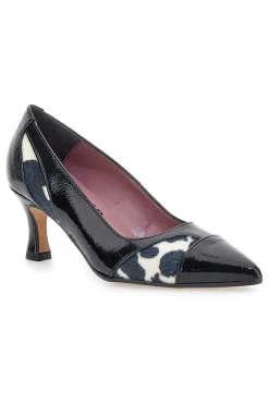 Décolleté nere con inserti animalier effetto cavallino e vernice 64379-PITTARELLO GLAM Best