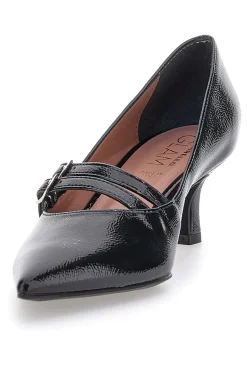 Décolleté nere con punta affusolata e doppia fibbia 3854R-PITTARELLO GLAM New