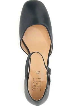 Décolleté nere con tacco basso e cinturino alla caviglia 9401Q16-MON DIEU New