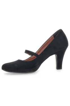 Décolleté nere effetto scamosciato con cinturino 3724-PITTARELLO CLASS Clearance