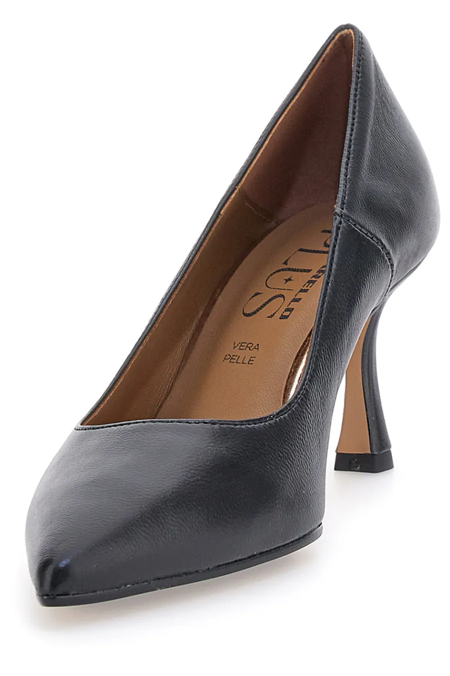 Décolleté nere in pelle con tacco a spillo 777 Made in Italy-PITTARELLO PLUS