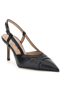 Décolleté nere in vera pelle con cinturino P7060-FRANCESCA GRITTI