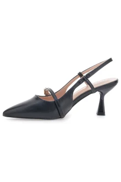 Décolleté nere slingback con cinturino P652-FIRST LADY Online