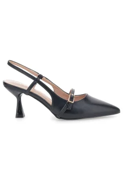 Décolleté nere slingback con cinturino P652-FIRST LADY Online