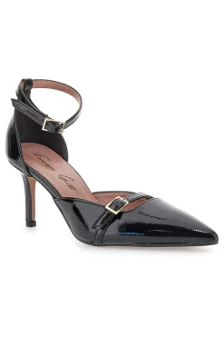 Décolleté nere verniciate con cinturini e tacco a spillo P8049-FRANCESCA GRITTI Sale