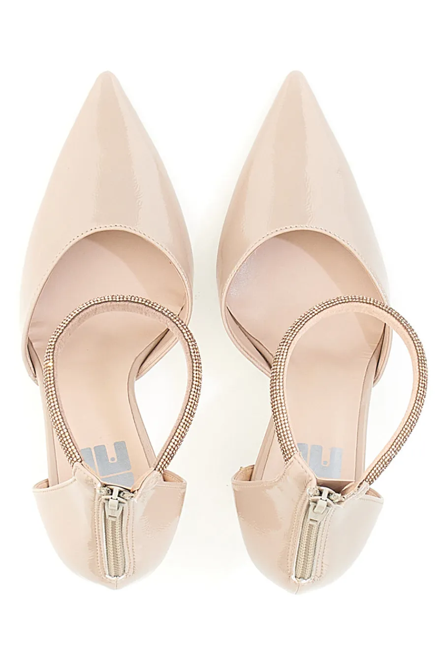 Décolleté Nude a Punta con Cinturino con Glitter 709-PITTARELLO LOVE Discount