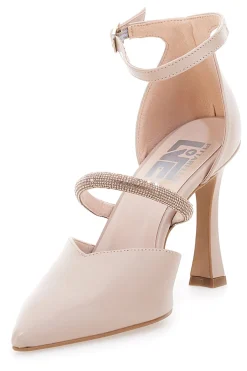 Décolleté Nude Con Strass Tacco 9 cm Made In Italy 7092-PITTARELLO LOVE