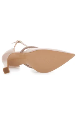 Décolleté Nude Con Strass Tacco 9 cm Made In Italy 7092-PITTARELLO LOVE
