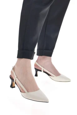 Décolleté Panna e Nero Tacco Medio 3358-PITTARELLO GLAM Best