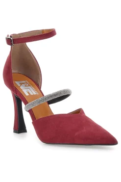 Décolleté rosse con cinturini e tacco a rocchetto 7092-PITTARELLO LOVE Outlet