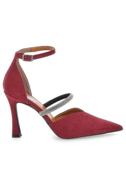 Décolleté rosse con cinturini e tacco a rocchetto 7092-PITTARELLO LOVE Outlet