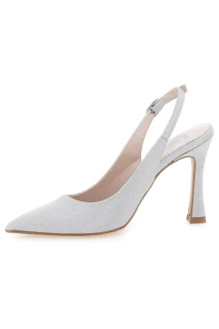Décolleté Slingback Argento a Punta con Tacco Alto 3356-PITTARELLO LOVE Discount