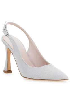 Décolleté Slingback Argento a Punta con Tacco Alto 3356-PITTARELLO LOVE Discount