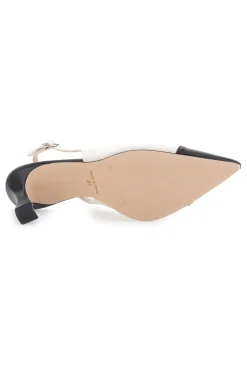 Décolleté Slingback Beige e Nere A Punta Made in Italy 256-PITTARELLO LOVE Outlet