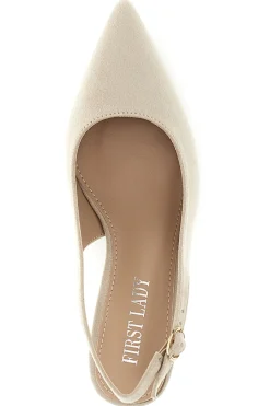Décolleté slingback in tessuto effetto soft touch P671-FIRST LADY Clearance