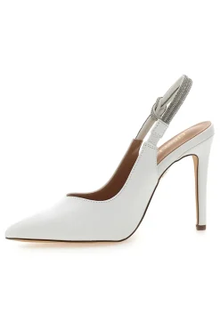 Décolleté Slingback Bianche con Tacco Alto P528-FIRST LADY Sale