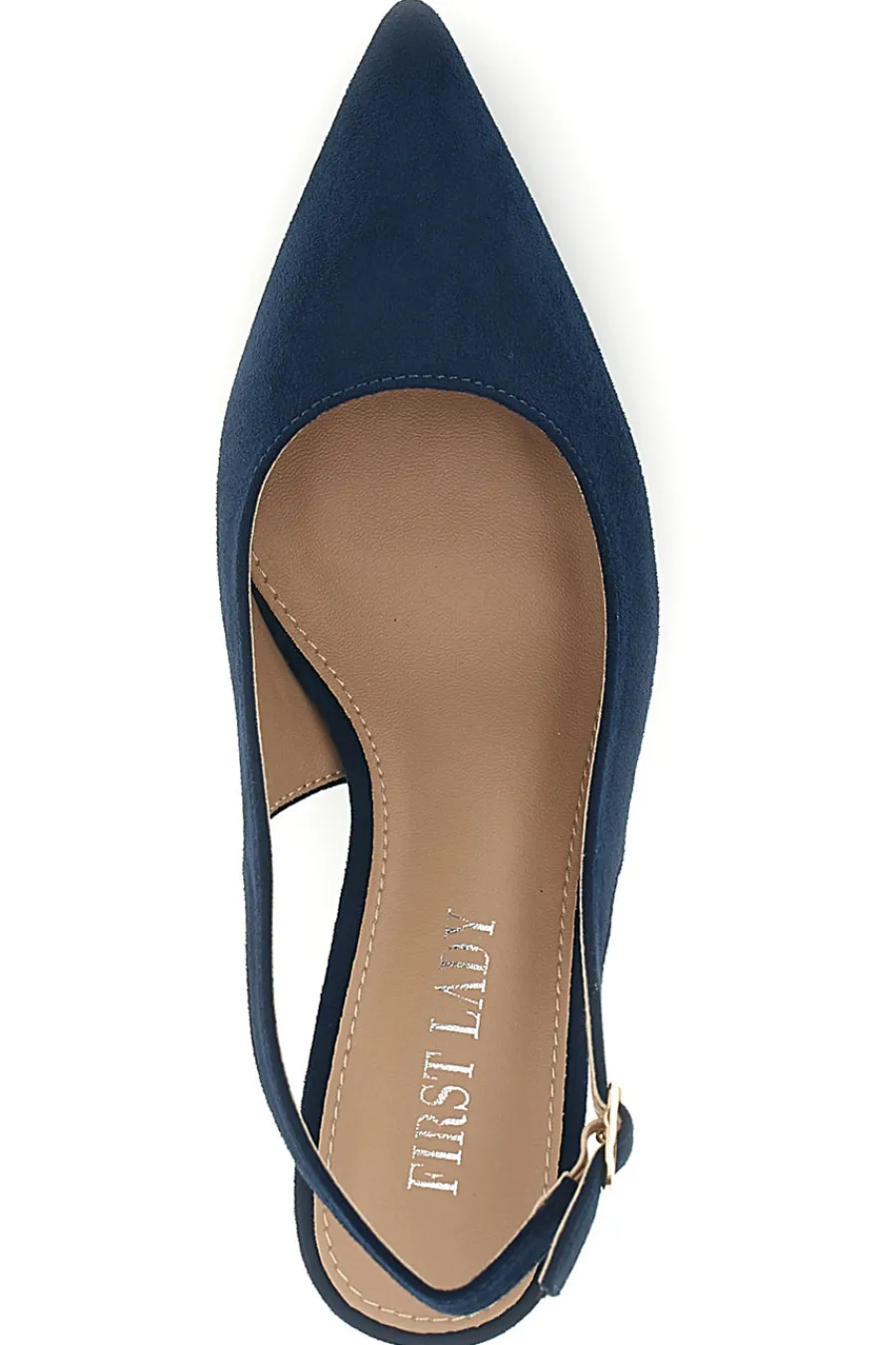 Décolleté slingback blu in tessuto effetto soft touch P671-FIRST LADY Sale