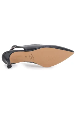 Décolleté slingback nera con tacco 934-PITTARELLO GLAM Sale