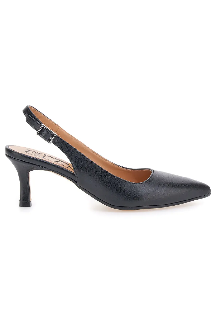 Décolleté slingback nera con tacco 934-PITTARELLO GLAM Sale