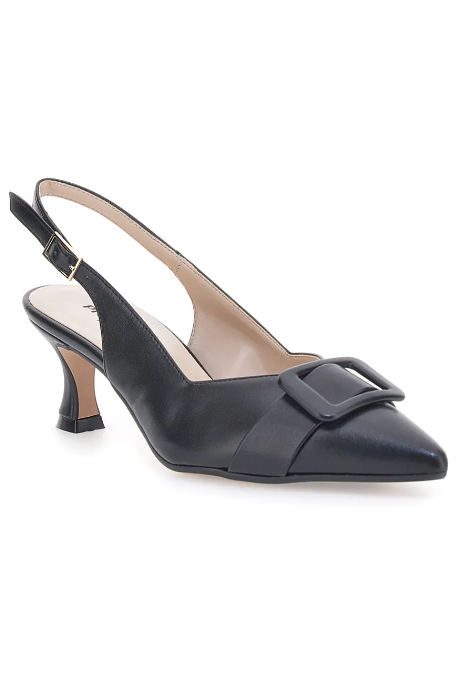 Décolleté Slingback Nere a Punta P555-PITTARELLO Discount
