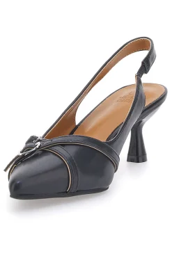 Décolleté Slingback Nere a Punta con Cinturini Decorativi CMJ2405315-LE HAVRE PARIS Outlet